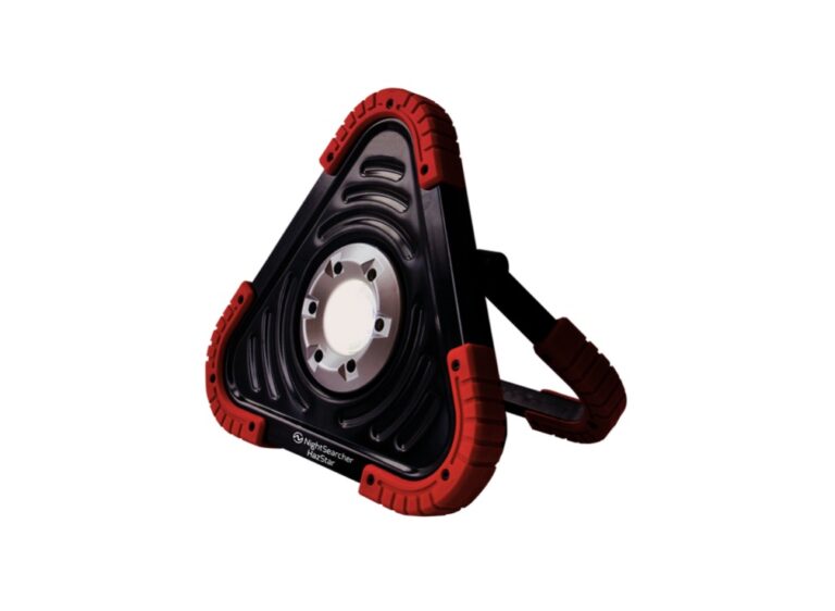 משולש אזהרה לחירום - LED, שלוש צלעות פריקות לתאורה נוספת, משולב עם נצנץ, בנק סוללה נייד